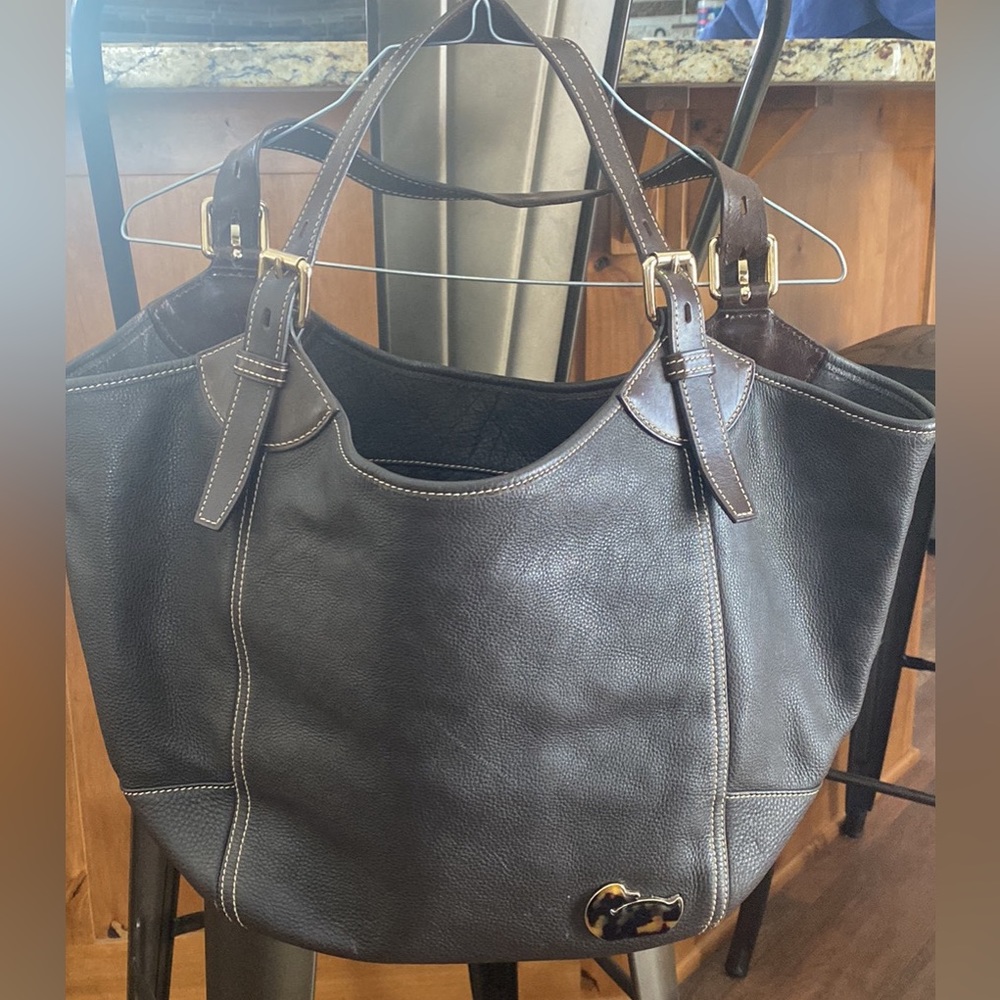 Dooney & Bourke brown leather tote bag